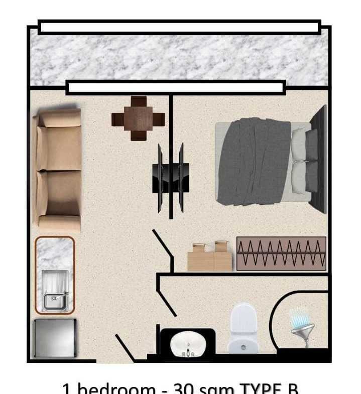 BANG SARAY BEAC CONDOMINIUM 1br 30sqm 13