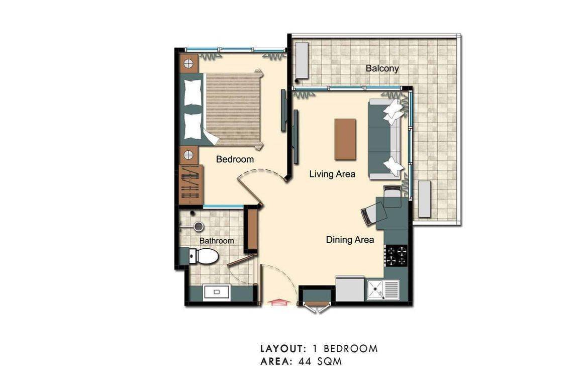 CPC25561_14 City Garden Tower 1br 44sqm 11