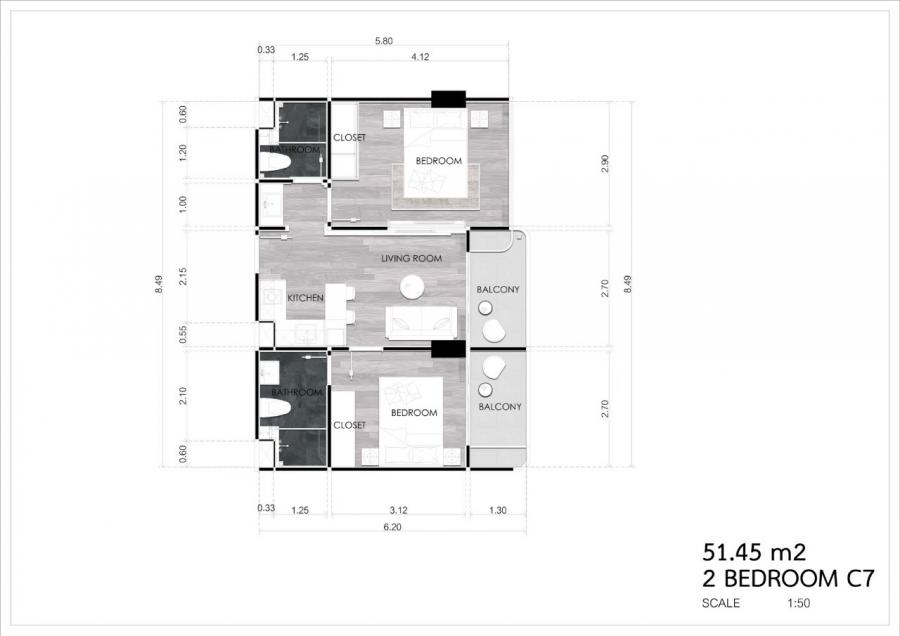 Без комплекса 2br 48sqm 11
