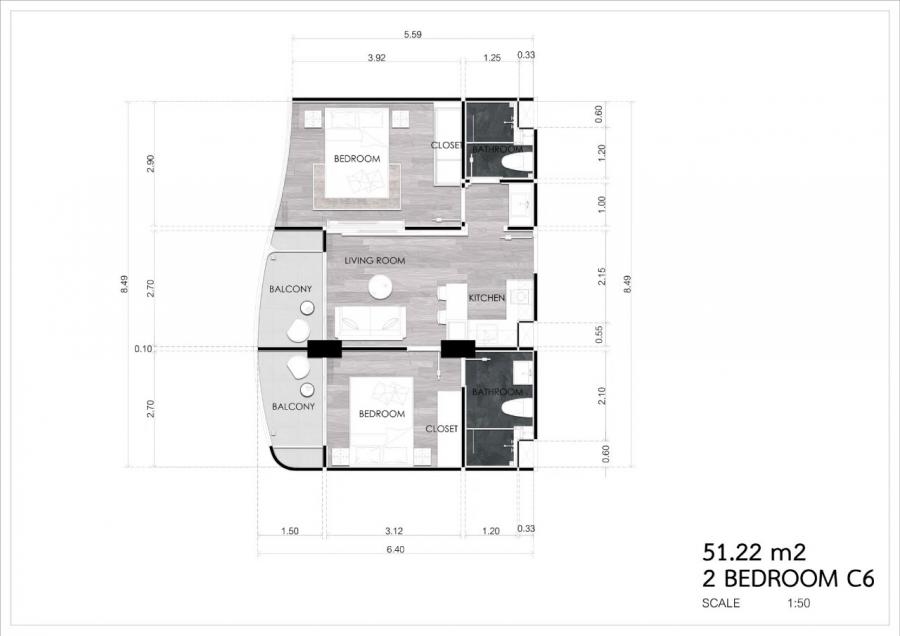 Без комплекса 2br 48sqm 10